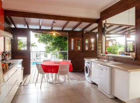 Maison avec piscine partagée et vue mer à Pointe-Noire, 6 pers. : photo 6