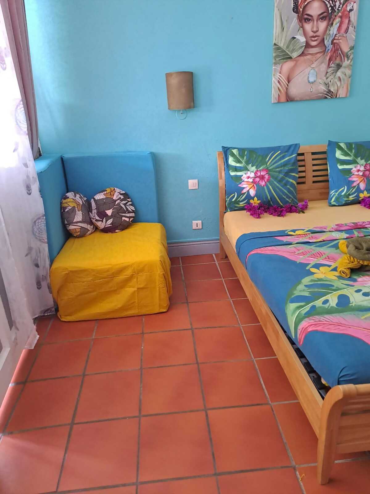 Studio 21 m² Saint-François, balcon, piscine et tennis - Photo 16