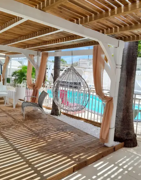 Studio Sainte-Anne avec piscine partagée et terrasse, Martinique : photo 13