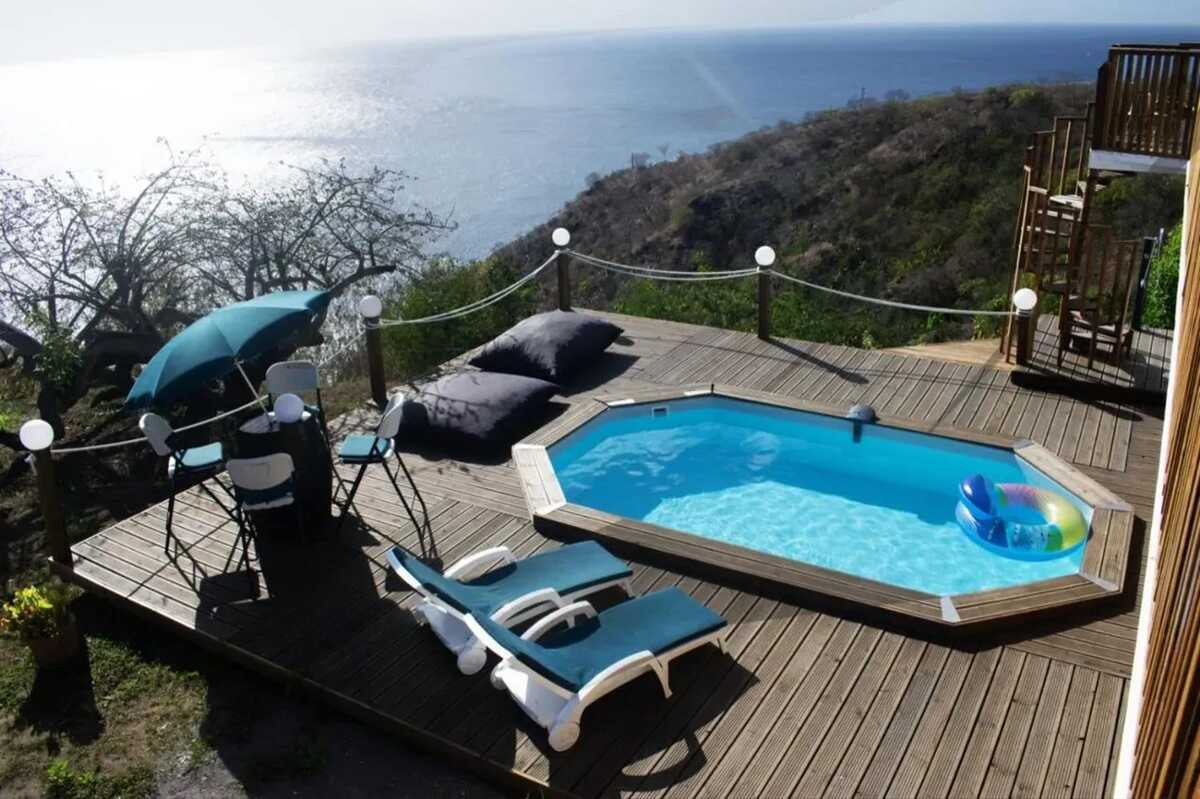 Villa avec piscine privée, vue mer et montagne au Carbet - Photo 12
