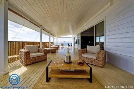 Villa avec piscine privée, vue mer et montagne au Carbet : photo 3