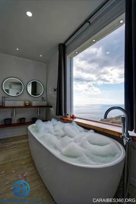 Villa avec piscine privée, vue mer et montagne au Carbet : photo 16