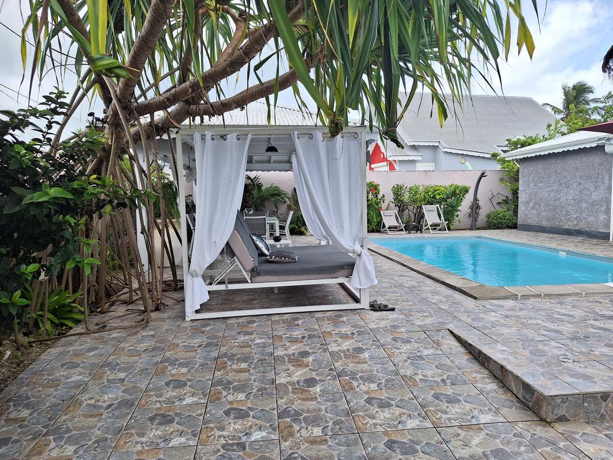 Villa 6 pers. Sainte-Anne : piscine privée & terrasse - Photo 3