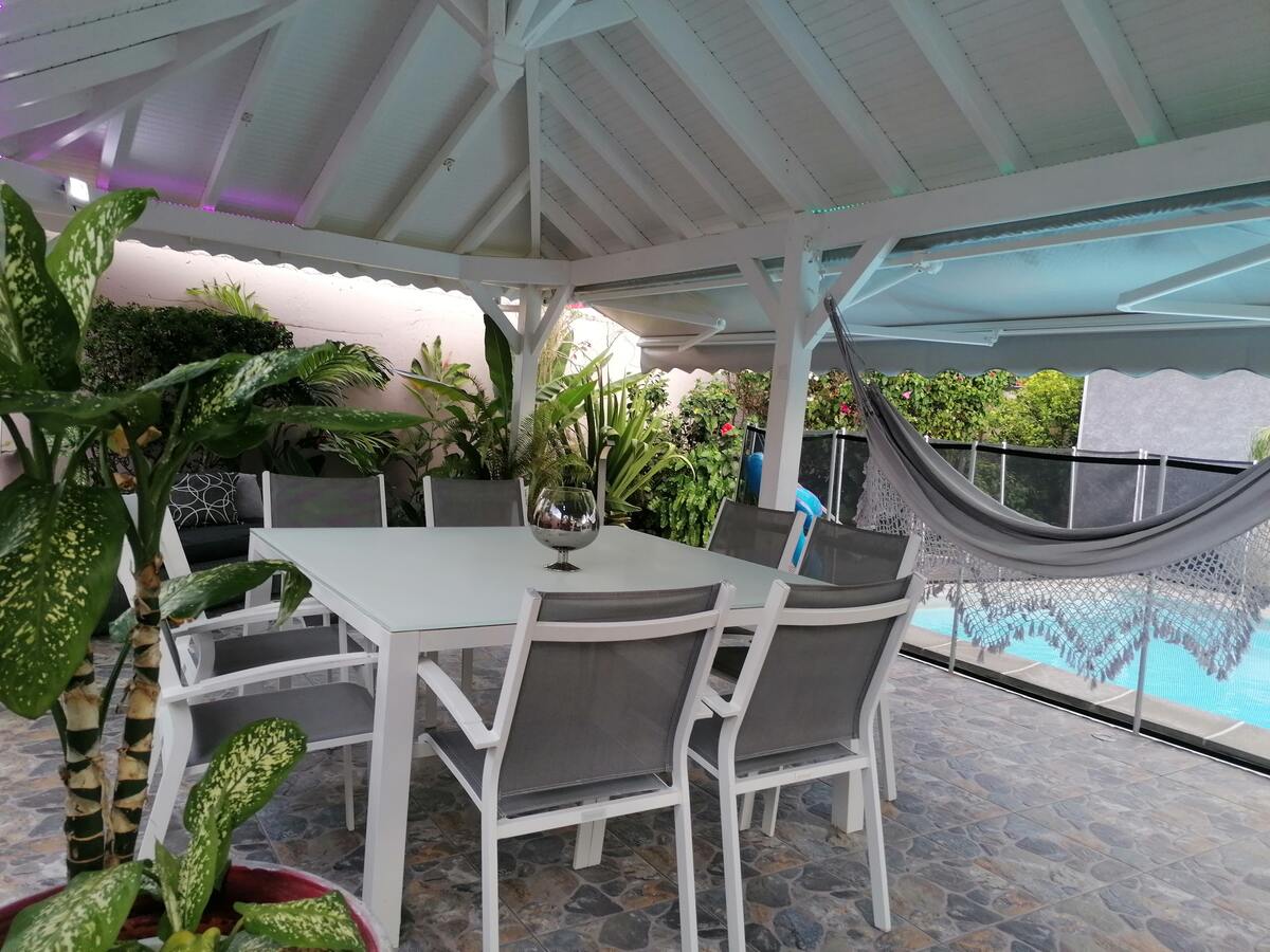 Villa 6 pers. Sainte-Anne : piscine privée & terrasse - Photo 14