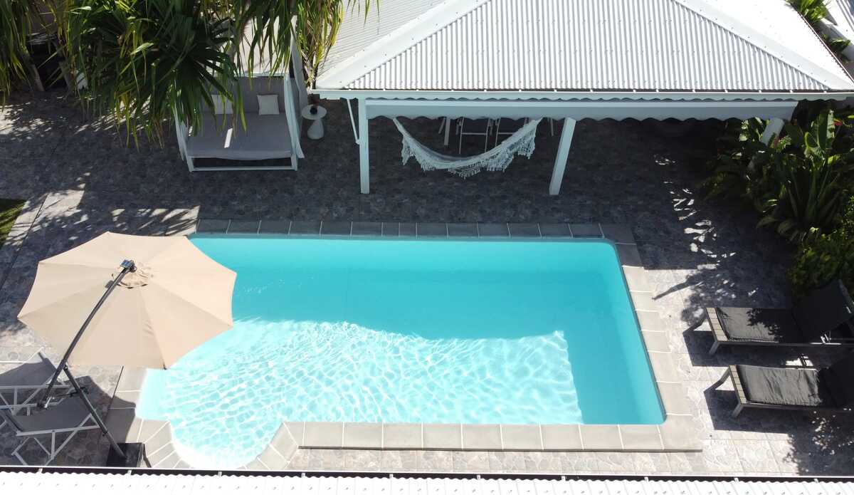 Villa 6 pers. Sainte-Anne : piscine privée & terrasse - Photo 21