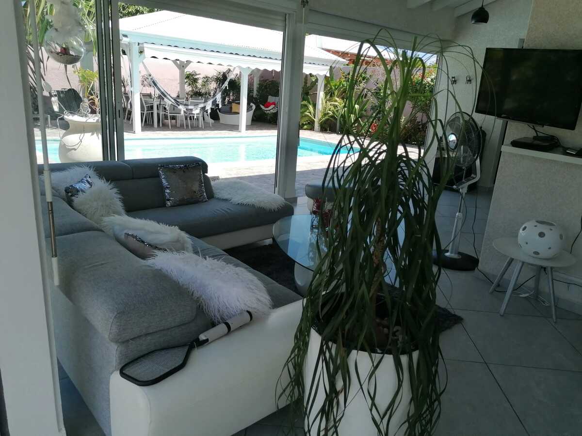 Villa 6 pers. Sainte-Anne : piscine privée & terrasse - Photo 29