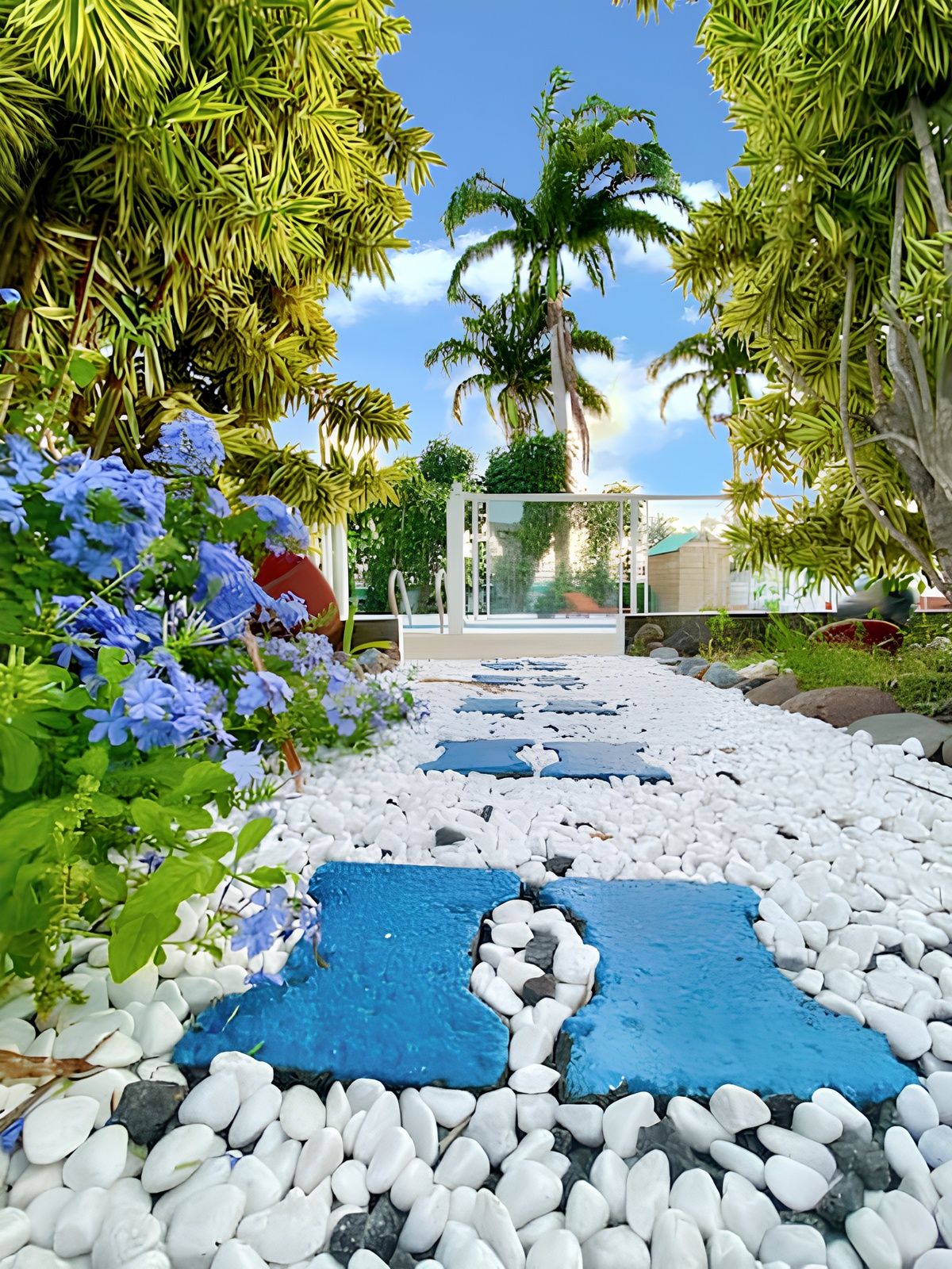 Villa avec piscine d'eau salée et vue mer à Saint-François - Photo 16