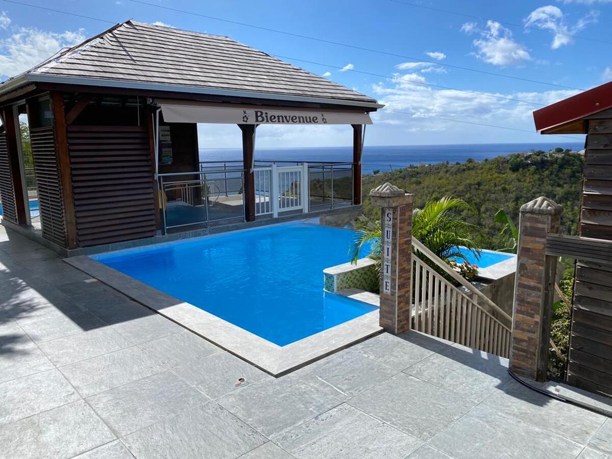 Bungalow 6 pers. à Vieux-Habitants, piscine & vue mer - Photo 23