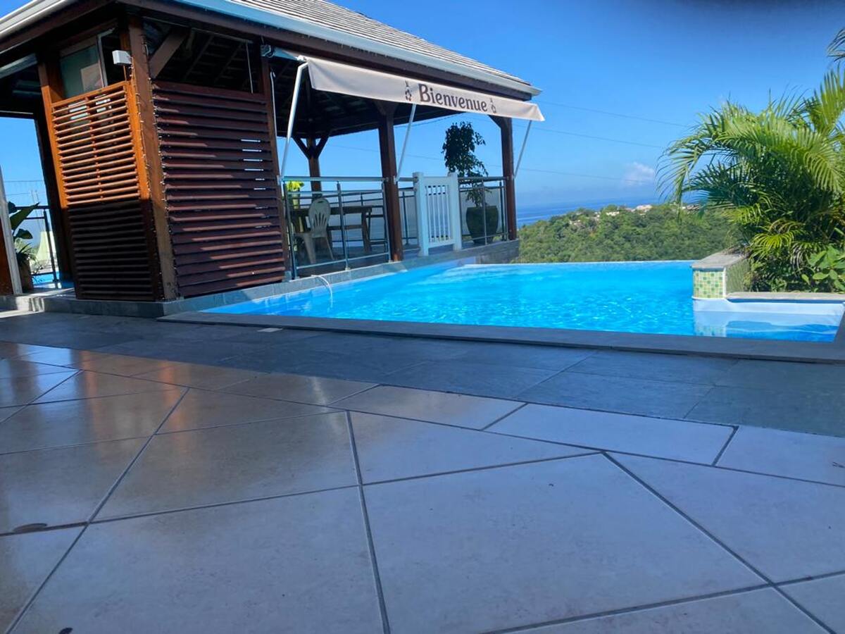 Bungalow 6 pers. à Vieux-Habitants, piscine & vue mer - Photo 24