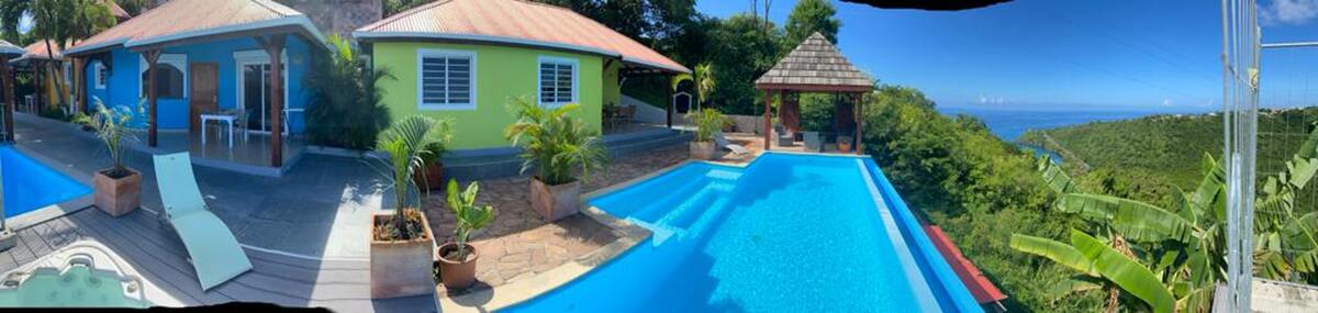 Bungalow 6 pers. à Vieux-Habitants, piscine & vue mer - Photo 30
