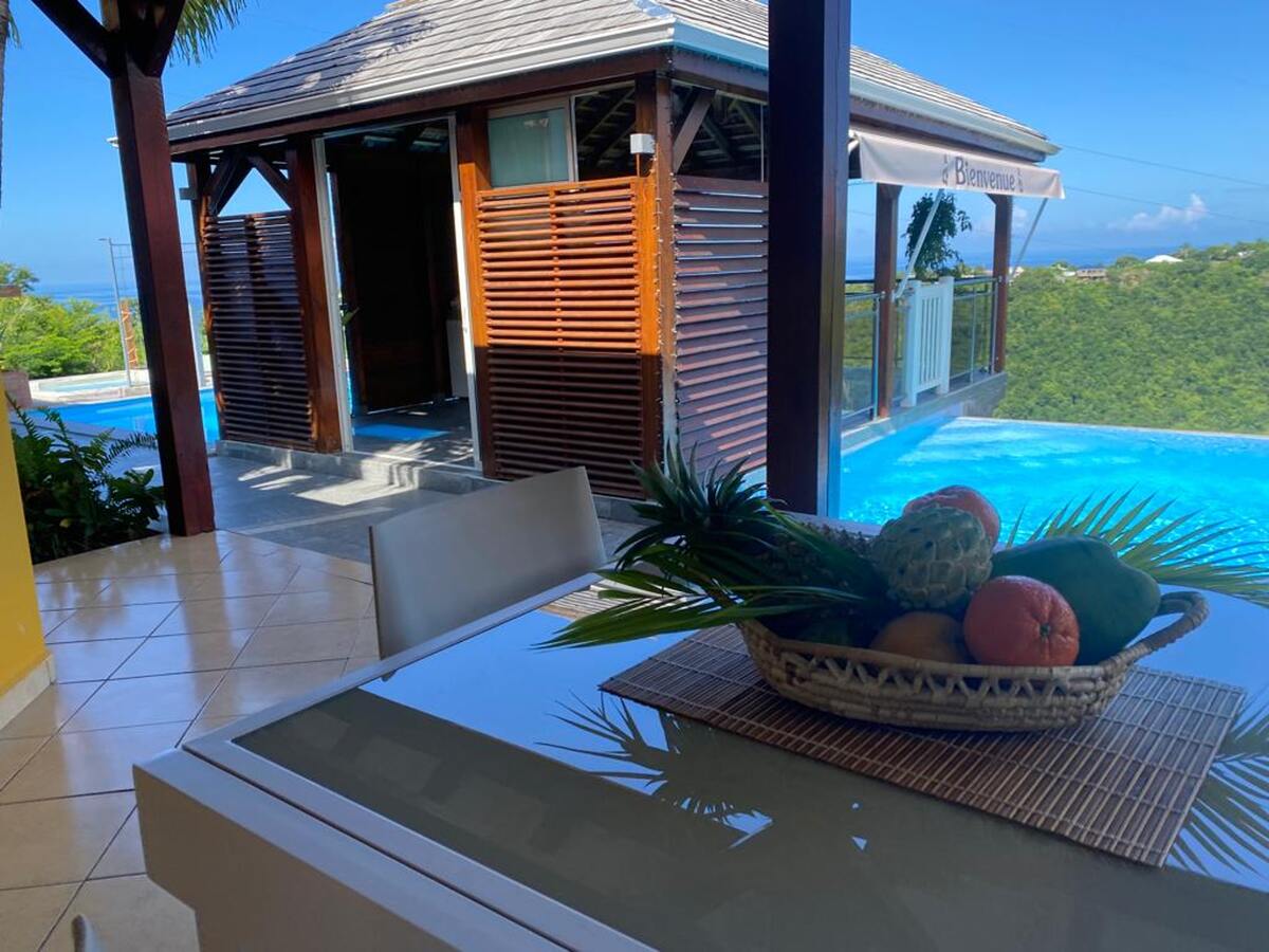 Bungalow 6 pers. à Vieux-Habitants, piscine & vue mer - Photo 31