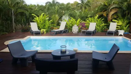 Villa avec piscine privée et jacuzzi à Saint-François, Guadeloupe : photo 9