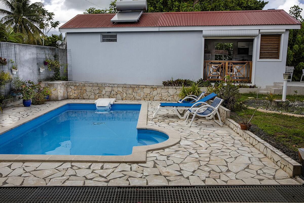 Bungalow piscine privée Baie-Mahault, 4 personnes - Photo 17