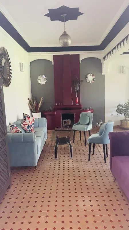 Villa avec piscine privée et vue montagne à Marrakech : photo 19