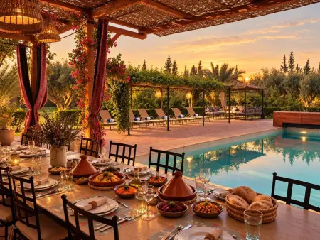 Villa avec deux piscines et 9 chambres à Ouled Hassoune, Marrakech : photo 2