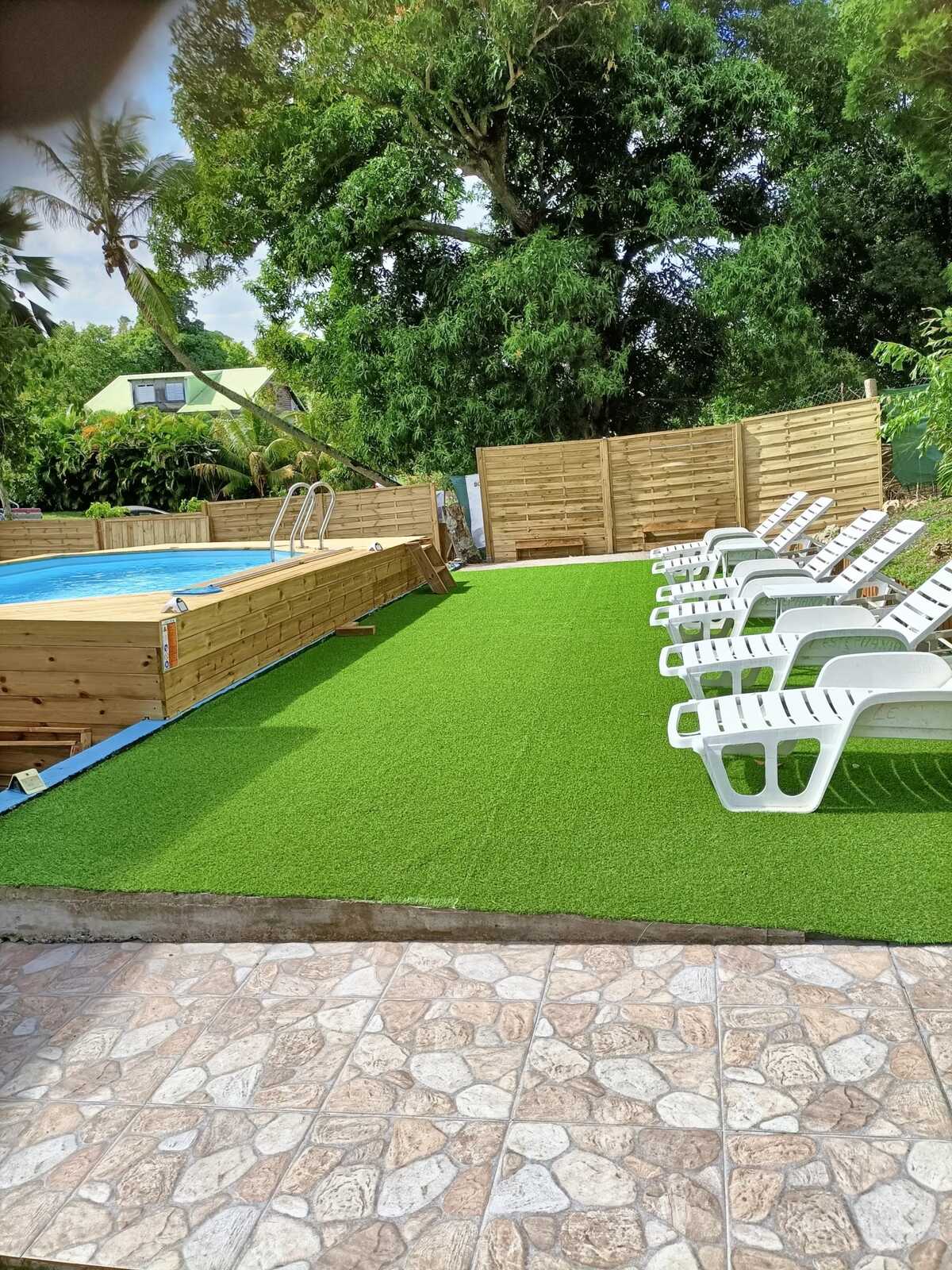 Bungalow 3 pers. au Moule avec piscine et terrasse - Photo 11