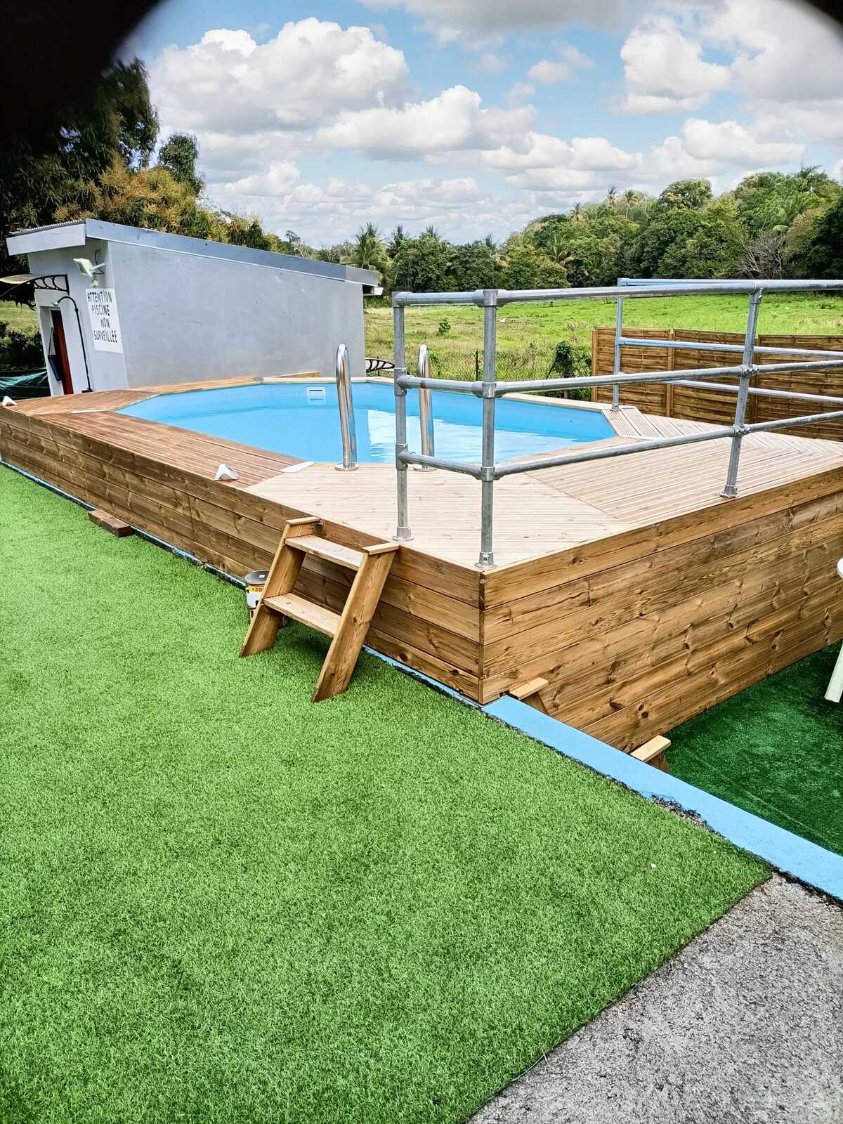 Bungalow 3 pers. au Moule avec piscine et terrasse - Photo 14