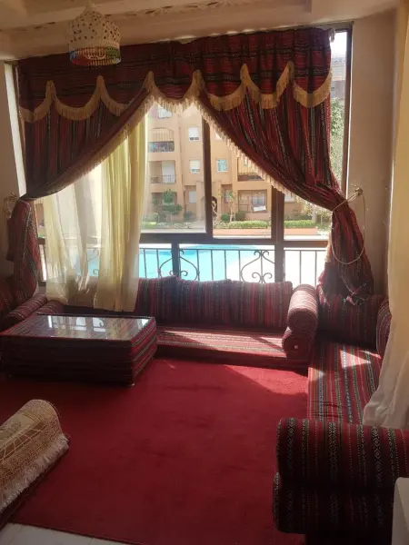 Appartement vue mer à Mohammédia, piscine partagée et 2 chambres : photo 4