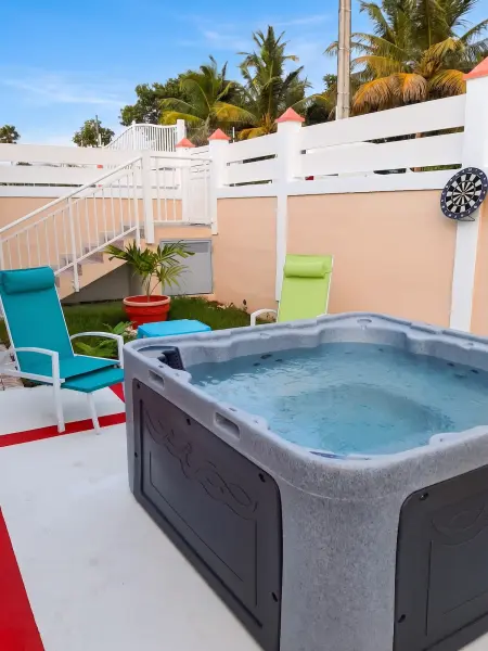 Maison avec vue mer, jacuzzi et jardin clôturé à Petit-Canal : photo 15