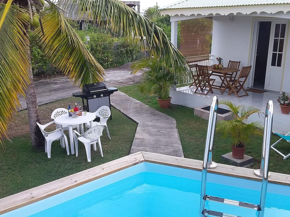 Maison 5 pers. avec piscine toute l'année au Moule - Photo 7