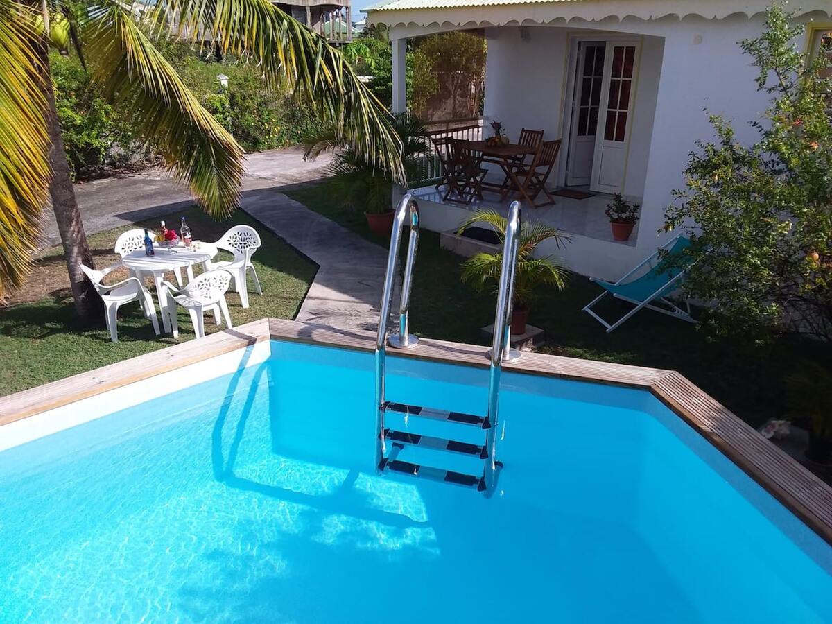 Maison 5 pers. avec piscine toute l'année au Moule - Photo 13