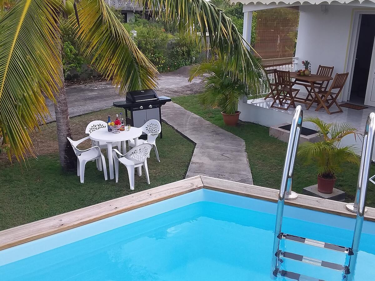 Maison 5 pers. avec piscine toute l'année au Moule - Photo 37