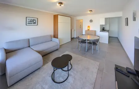 Studio vue mer avec balcon à Ostende, à 100 m de la plage : photo 9