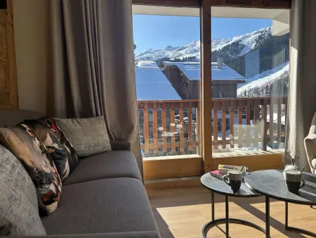 Appartement contemporain proche des pistes à Méribel, balcon Sud : photo 4