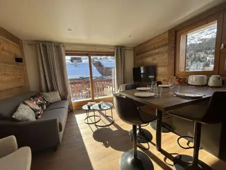 Appartement contemporain proche des pistes à Méribel, balcon Sud : photo 10