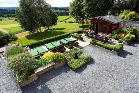 Villa Chez Mari-Jo à Trois-Ponts, sauna et terrasse : photo 12