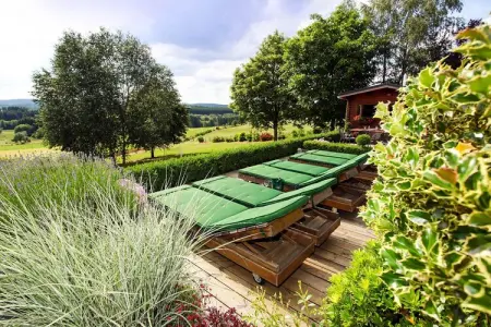 Villa Chez Mari-Jo à Trois-Ponts, sauna et terrasse : photo 13