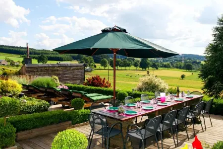 Villa Chez Mari-Jo à Trois-Ponts, sauna et terrasse : photo 14
