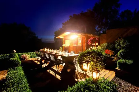 Villa Chez Mari-Jo à Trois-Ponts, sauna et terrasse : photo 16