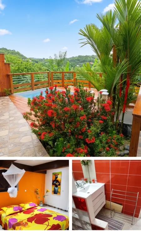 Studio Le Marin avec piscine privée et terrasse, Martinique : photo 2