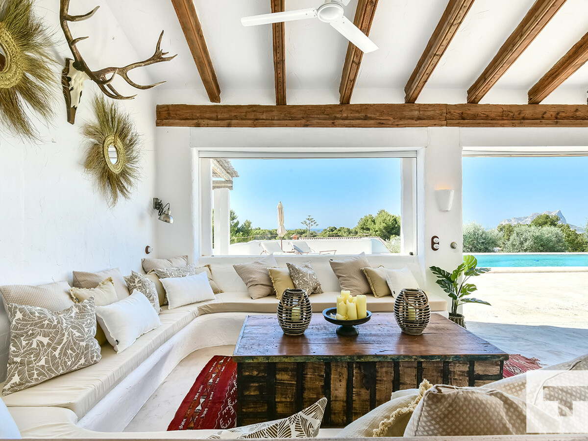 Villa ibicenco 6 pers. à Moraira, piscine vue Peñón - Photo 8