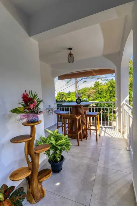 Appartement avec piscine privée et vue mer à Pointe-Noire : photo 12