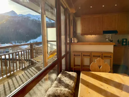Courchevel 1650 - Appart 6 pers au pied des pistes, balcon sud : photo 7