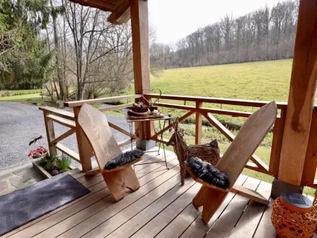 La Linotte : chalet en bois au bord de rivière à Arville, Belgique : photo 21