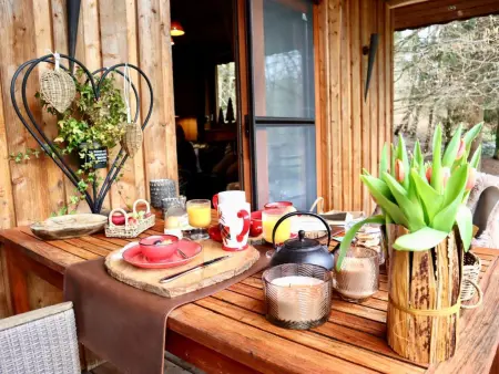 La Linotte : chalet en bois au bord de rivière à Arville, Belgique : photo 23