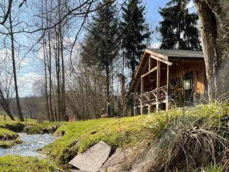 La Linotte : chalet en bois au bord de rivière à Arville, Belgique : photo 34