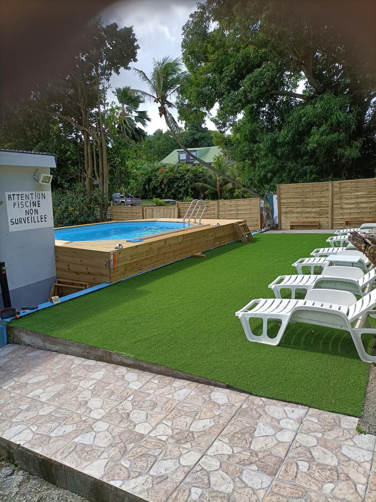Bungalow 3 pers. au Moule avec piscine et jardin - Photo 2