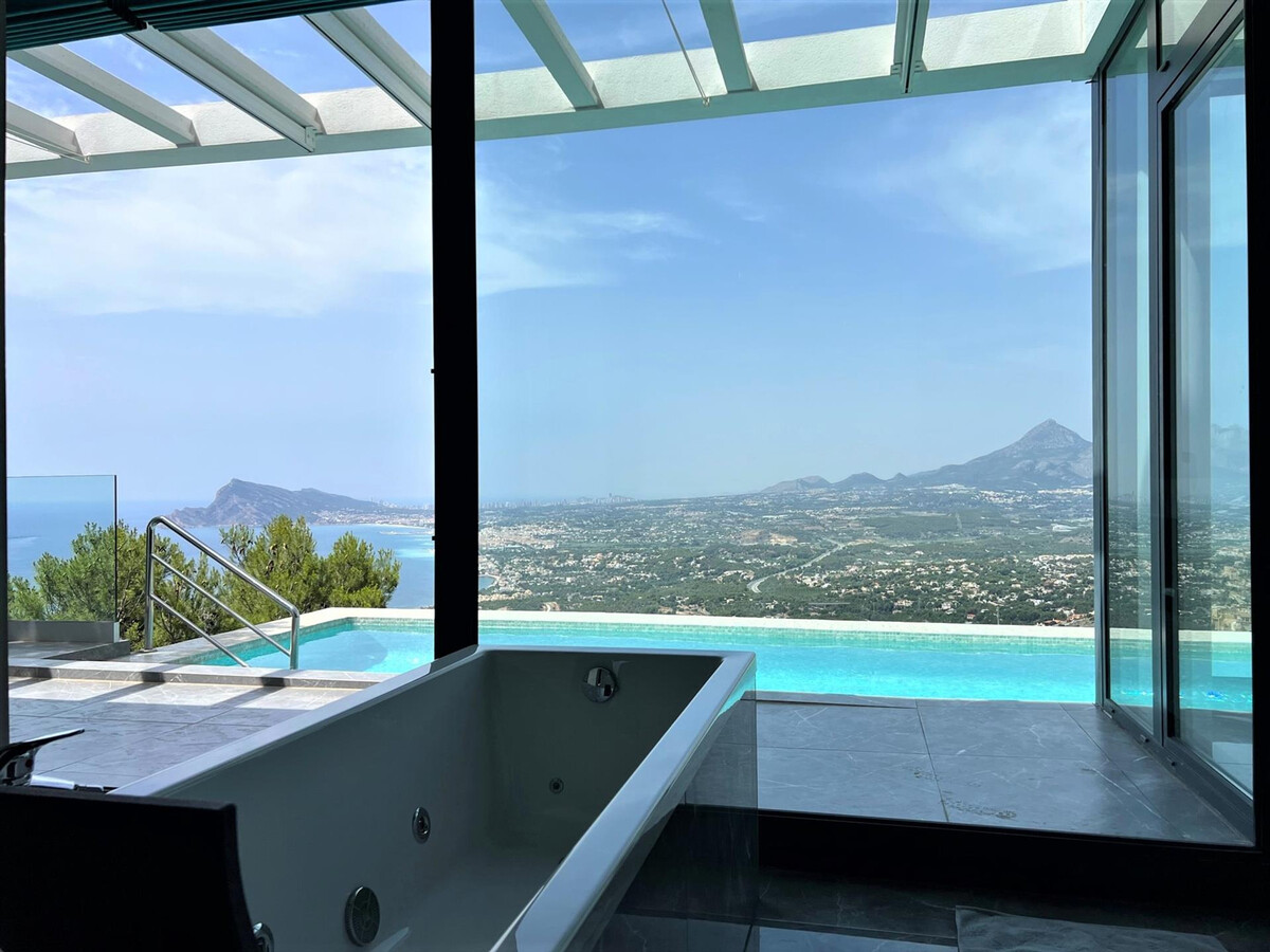 Villa Bauhaus Altea-Hills, piscine débordement chauffée - Photo 8