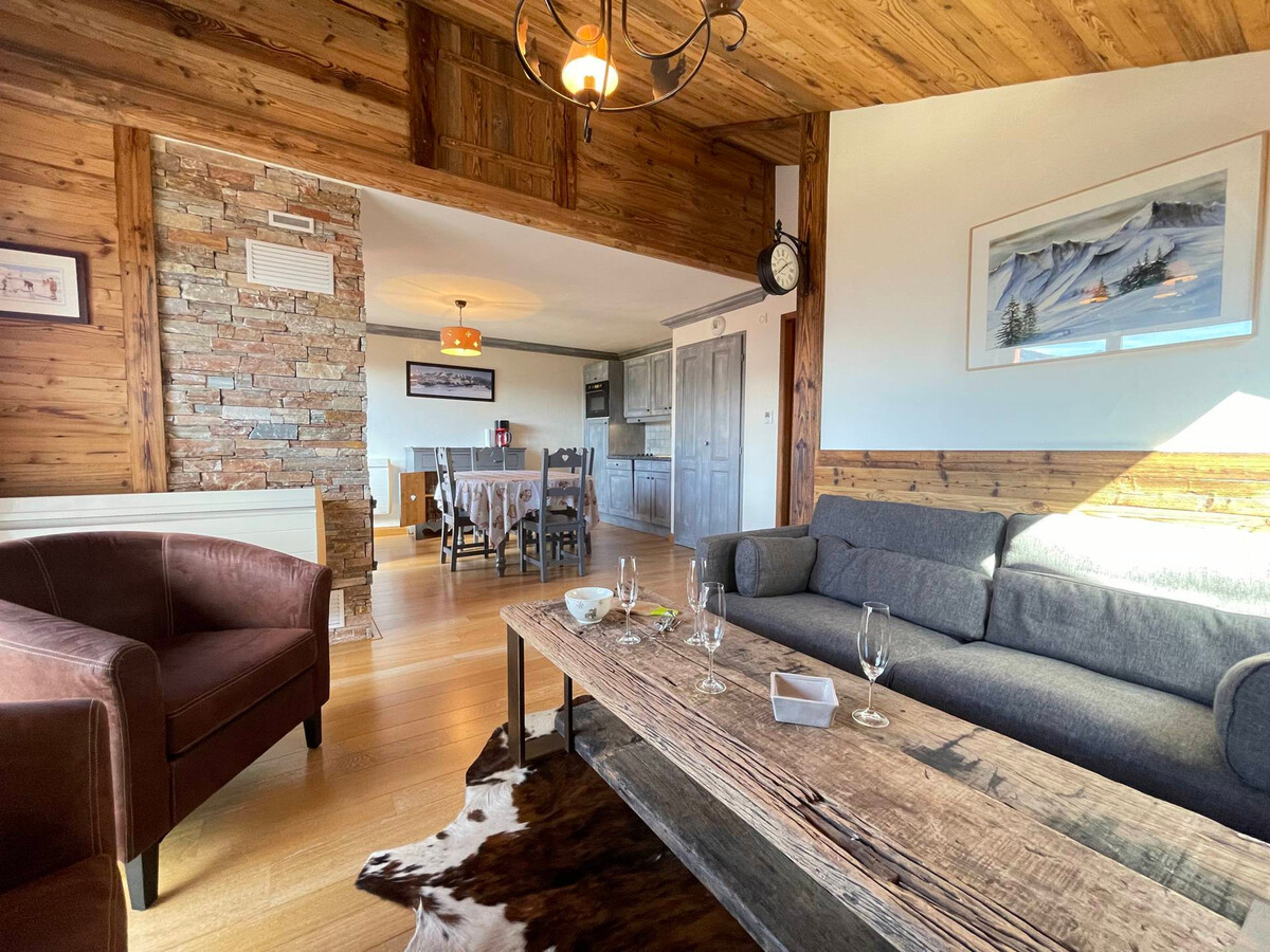 Appartement 6 pers, terrasse Sud-Ouest, vue Mont Charvin - Photo 1