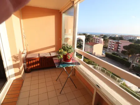 T2 climatisé avec loggia vue mer à Sète, 500m plage : photo 6