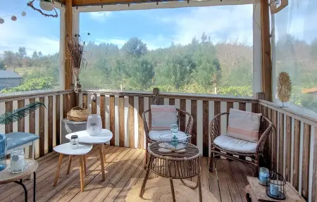 Location mobil home de vacances à Saint Julien en Born