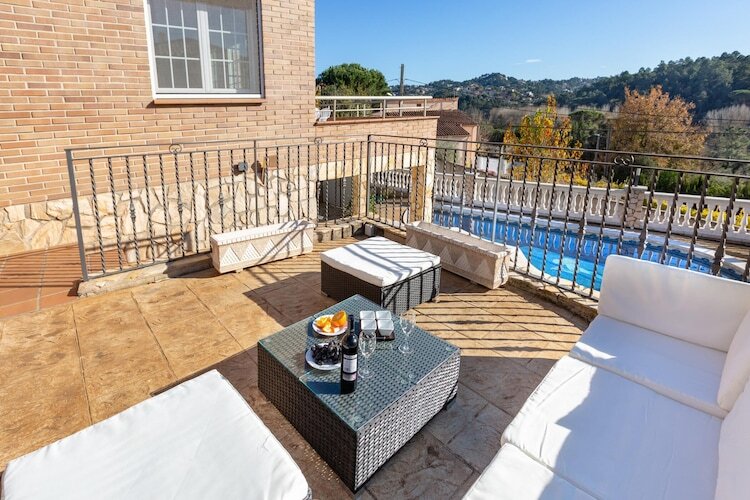 Villa Sotet à Vidreres : piscine privée et vue montagne - Photo 15