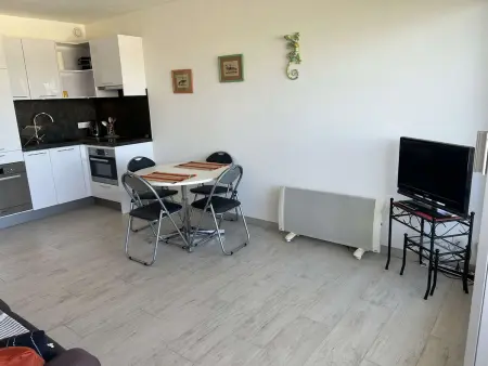 Studio 2 pers. Port Camargue, terrasse vue mer et piscine : photo 6