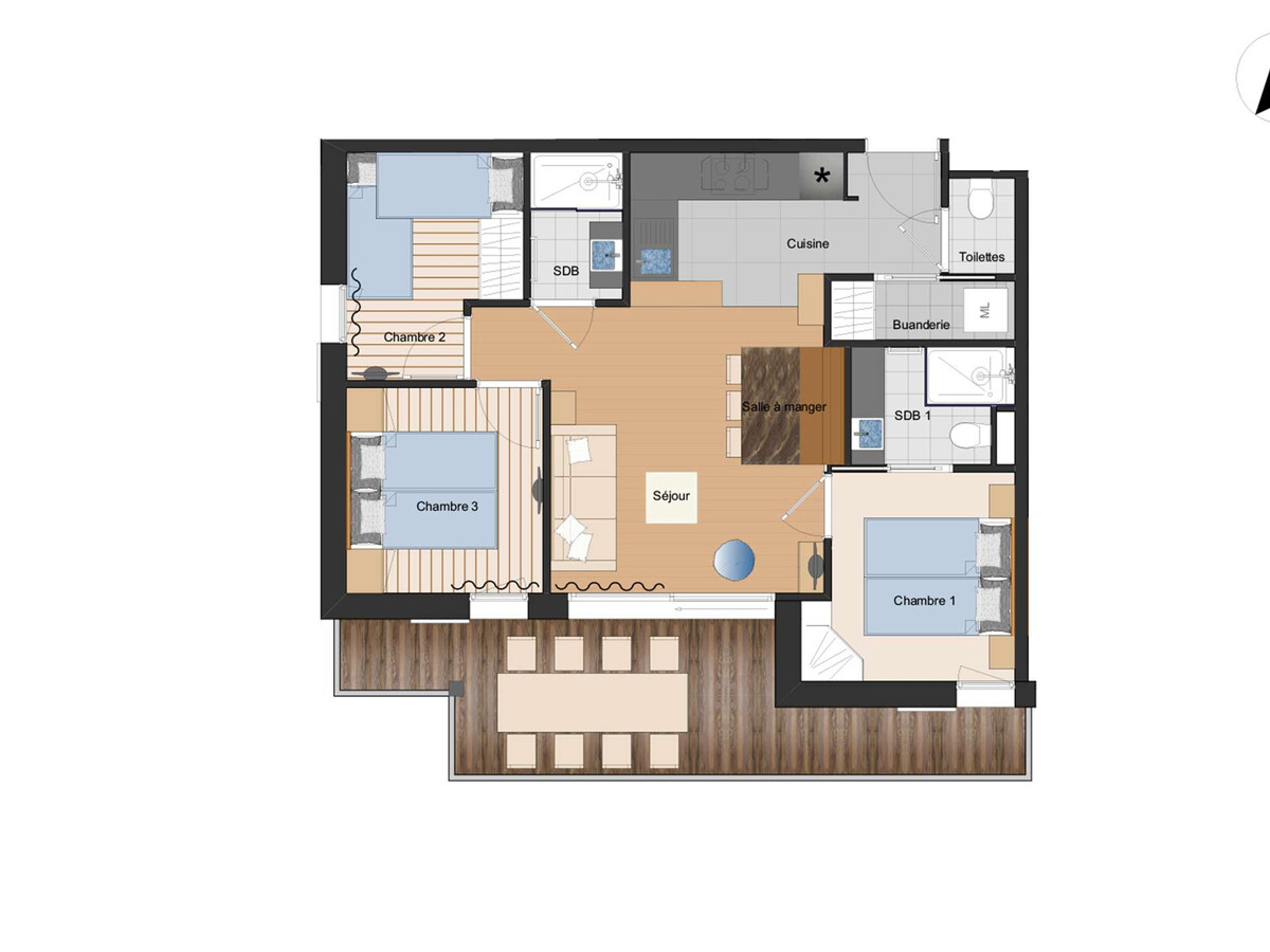 Appartement 4 étoiles spa aux Saisies, 8 personnes - Photo 16