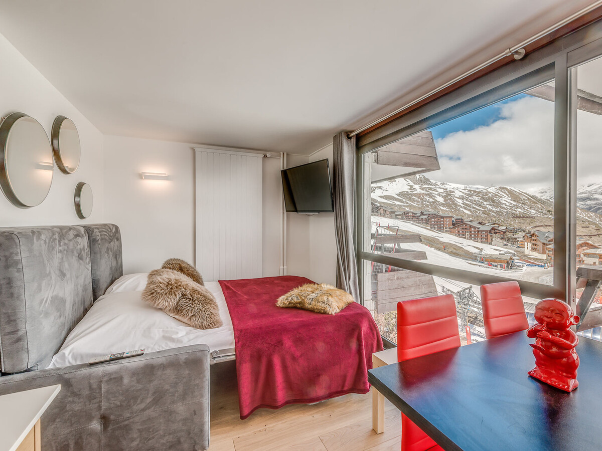 Studio cabine rénové 4 pers, 6e étage vue pistes à Tignes - Photo 9