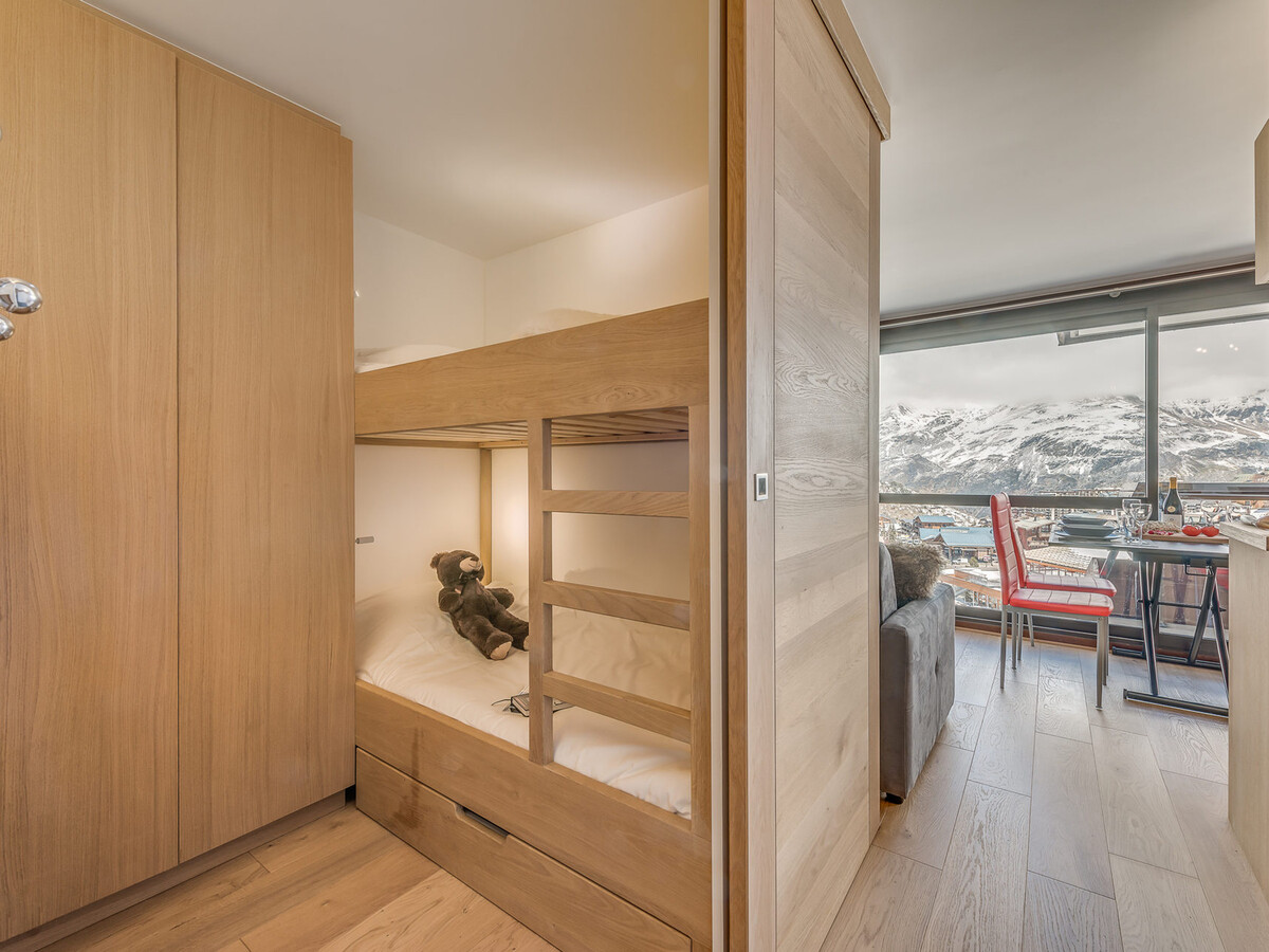 Studio cabine rénové 4 pers, 6e étage vue pistes à Tignes - Photo 12
